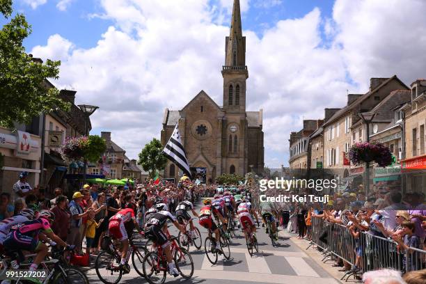102Nd Tour De France, Stage 8 Illustration Illustratie, Peleton Peloton, Broons Church Eglise Kerk, Landscape Paysage Landschap, Rennes - Mur De...