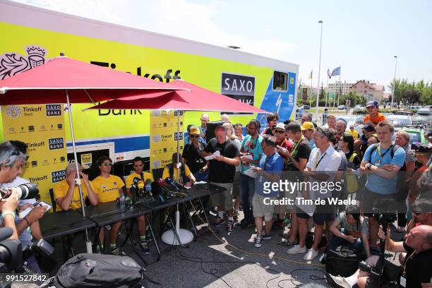 102Nd Tour De France, Restday Oleg Tinkoff Team Owner, Peter Sagan / Alberto Contador / Team Tinkoff Saxo Press Conference Persconferentie, Jour De...