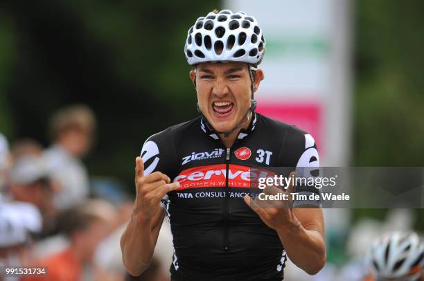 Tour De Suisse 2010, Stage 2Arrival, Heinrich Haussler Celebration Joie Vreugde, Ascona - Sierre / Etape Rit, Tim De Waele