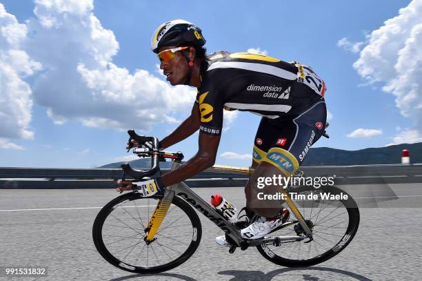 102Nd Tour De France, Stage 17 Teklehaimanot Daniel / Digne Les Bains - Pra Loup 1620M / Ronde Van Frankrijk Tdf, Etape Rit /Â©Tim De Waele