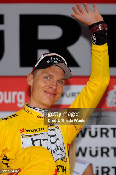 Tour De Suisse 2010, Stage 3Podium, Tony Martin Yellow Jersey, Celebration Joie Vreugde, Sierre - Schwarzenburg / Etape Rit, Tim De Waele