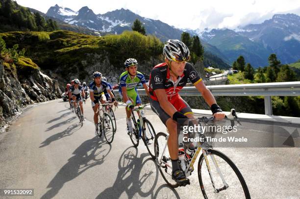 Tour De Suisse 2010, Stage 6Armstrong Lance / Kreuziger Roman / Carrara Matteo / Albulapass, Mountains Montagnes Bergen, Meiringen - La Punt / Etape...