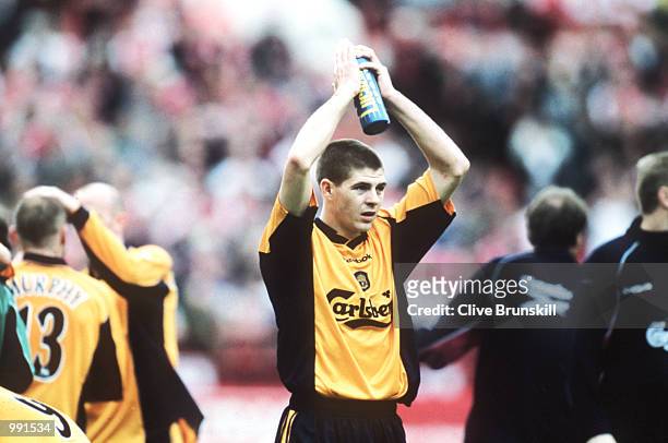 Steve Gerrard of Liverpool after the FA Carling Premiership match between Charlton Athletic and Liverpool at The Valley, London. Mandatory Credit:...