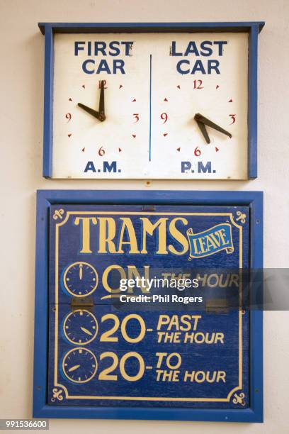 tram times - phil rogers stock pictures, royalty-free photos & images