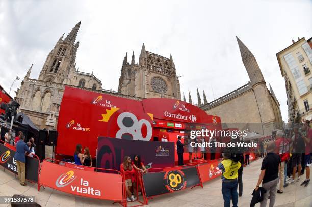 70Th Tour Of Spain 2015, Stage 17Podium/ Dumoulin Tom Red Leader Jersey/ Celebration Joie Vreugde/ Burgos City Cathedrale Church Kerk, Burgos -...