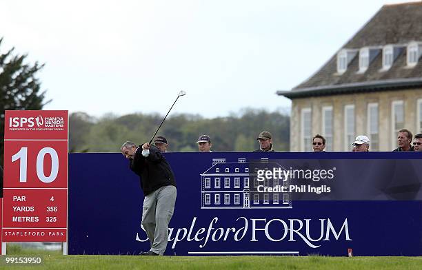 Sam Torrance of Scotland in action during the first round of the Handa Senior Masters presented by the Stapleford Forum played at Stapleford Park on...