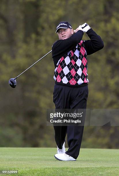 Ian Woosnam of Wales in action during the first round of the Handa Senior Masters presented by the Stapleford Forum played at Stapleford Park on May...