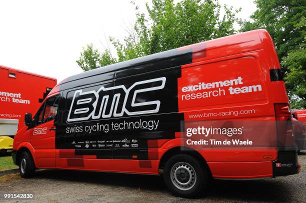 97Th Tour De France 2010, Restdayillustration Illustratie, Team Bmc Racing Van Car Voiture Auto, Restday In Pau, Rustday, Jour De Repos, Ronde Van...