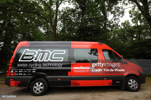 97Th Tour De France 2010, Restdayillustration Illustratie, Team Bmc Racing Van Car Voiture Auto, Restday In Pau, Rustday, Jour De Repos, Ronde Van...