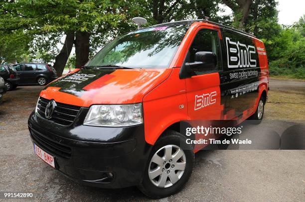 97Th Tour De France 2010, Restdayillustration Illustratie, Team Bmc Racing Van Car Voiture Auto, Restday In Pau, Rustday, Jour De Repos, Ronde Van...