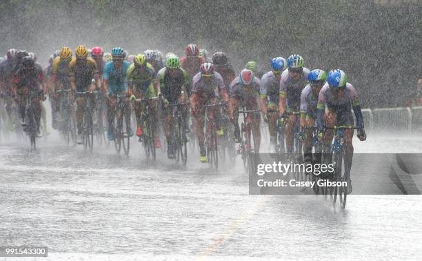 6Th Grand Prix Cycliste De Montreal 2015Illustration Illustratie/ Peloton Peleton/ Landscape Paysage/ Montreal City Ville Stad, Rain Pluie Regen/...