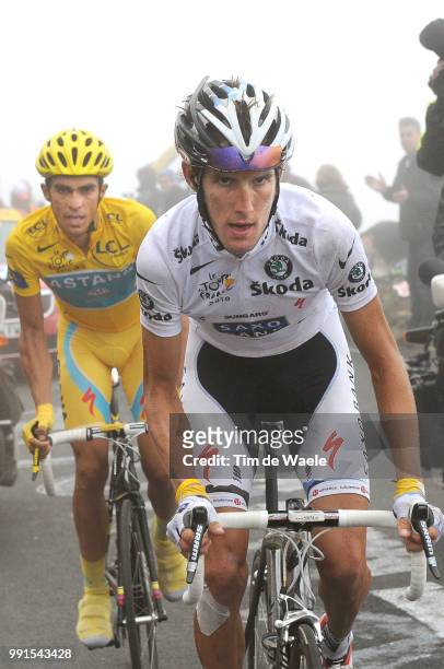97Th Tour De France 2010, Stage 17Schleck Andy White Jersey, Contador Alberto Yellow Jersey, Pau - Col Du Tourmalet - 2115M / Ronde Van Frankrijk,...