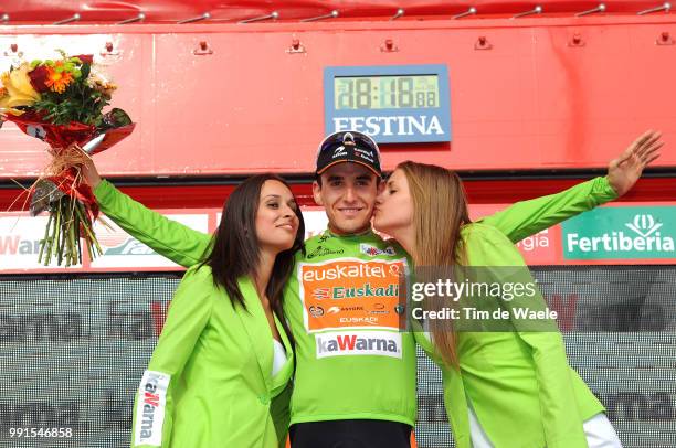 65Th Tour Of Spain 2010, Stage 4Podium, Anton Igor Green Jersey, Celebration Joie Vreugde, Malaga - Valdepenas De Jaen / Vuelta, Tour D'Espagne,...