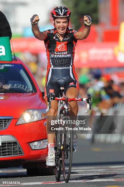 65Th Tour Of Spain 2010, Stage 9Arrival, Lopez David Celebration Joie Vreugde, Calpe - Alcoy /Vuelta, Tour D'Espagne, Ronde Van Spanje, Etape Rit,...