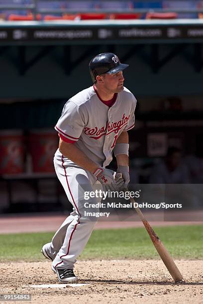 Ryan Zimmerman of the Washington Nationals bats during a MLB game against the Florida Marlins in Sun Life Stadium on May 2, 2010 in Miami, Florida.