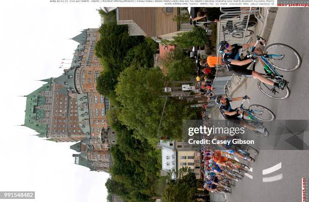 Grand Prix Cycliste De Quebec 2010Illustration Illustratie, Quebec City Ville Stad Castle Chateau Kasteel, Peleton Peloton, Landscape Paysage...