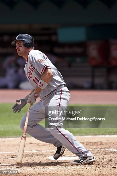 Ryan Zimmerman of the Washington Nationals bats during a MLB game against the Florida Marlins in Sun Life Stadium on May 2, 2010 in Miami, Florida.