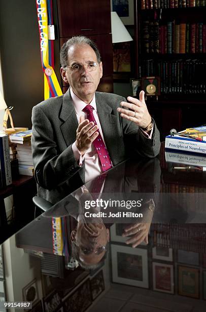 Neurologist Dr. Martin Samuels is photographed in his office at the Brigham and Women's Hospital on April 1, 2010 in Boston, Massachusetts.