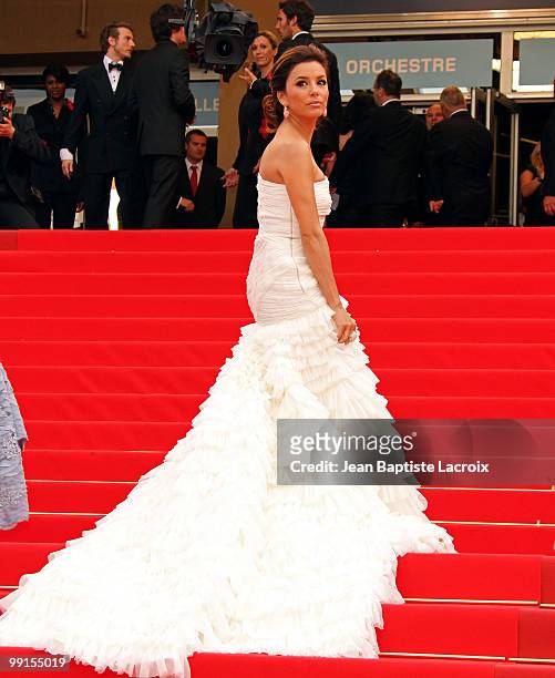 Eva Longoria Parker attends the Opening Night Premiere of 'Robin Hood' at the Palais des Festivals during the 63rd Annual International Cannes Film...