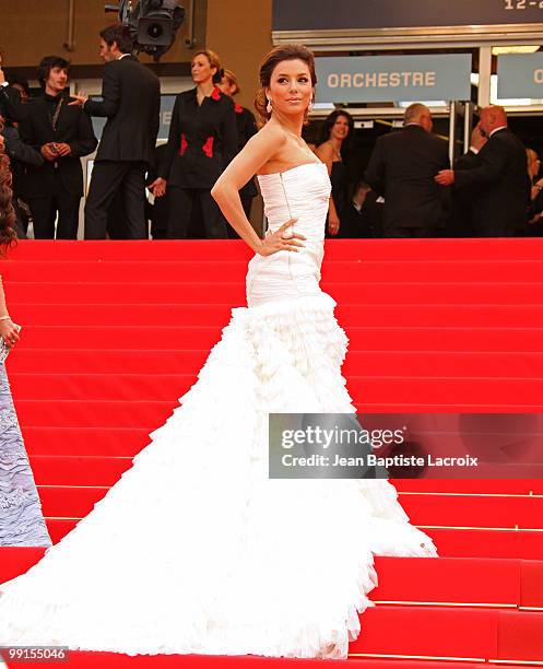 Eva Longoria Parker attends the Opening Night Premiere of 'Robin Hood' at the Palais des Festivals during the 63rd Annual International Cannes Film...