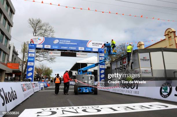 Road World Championships 2010, Trainingillustration Illustratie, Arrival Arrivee Aankomst Start Depart, Geelong City Ville Stad, Landscape Paysage...