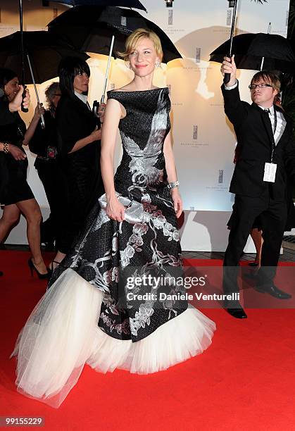 Actress Cate Blanchett attends the Opening Night Dinner at the Hotel Majestic during the 63rd Annual International Cannes Film Festival on May 12,...