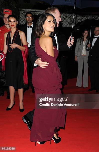 Actress Salma Hayek and husband François-Henri Pinault attend the Opening Night Dinner at the Hotel Majestic during the 63rd Annual International...