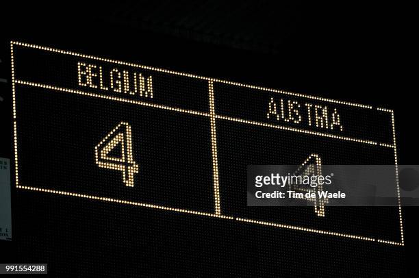 Belgium - Austriaillustration Illustratie, Score Result Resultat Resultaat, 4-4, Uefa Euro 2012 Qualification, Autriche Oostenrijk / Tim De Waele