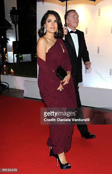 Actress Salma Hayek and husband François-Henri Pinault attend the Opening Night Dinner at the Hotel Majestic during the 63rd Annual International...