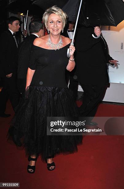 Françoise Laborde attends the Opening Ceremony Dinner at the Majestic Hotel during the 63rd International Cannes Film Festival on May 12, 2010 in...