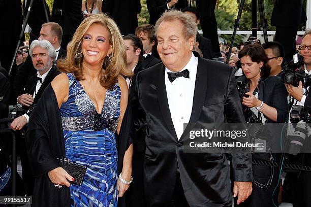 Denise Rich and Massimo Gargia attend the 'Robin Hood' Premiere at the Palais des Festivals during the 63rd Annual Cannes Film Festival on May 12,...