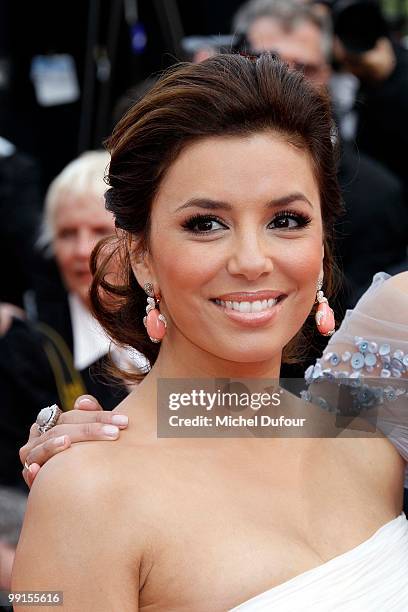 Eva Longoria Parker attend the 'Robin Hood' Premiere at the Palais des Festivals during the 63rd Annual Cannes Film Festival on May 12, 2010 in...