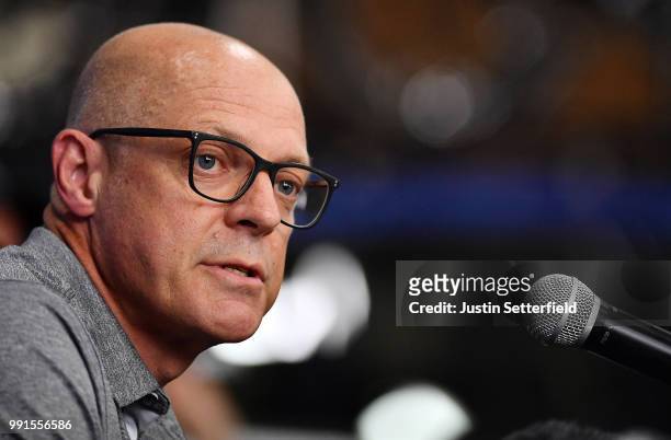 Dave Brailsford of Great Britain Team Manager of Team Sky / during the 105th Tour de France 2018, Team SKY press conference / TDF / on July 4, 2018...