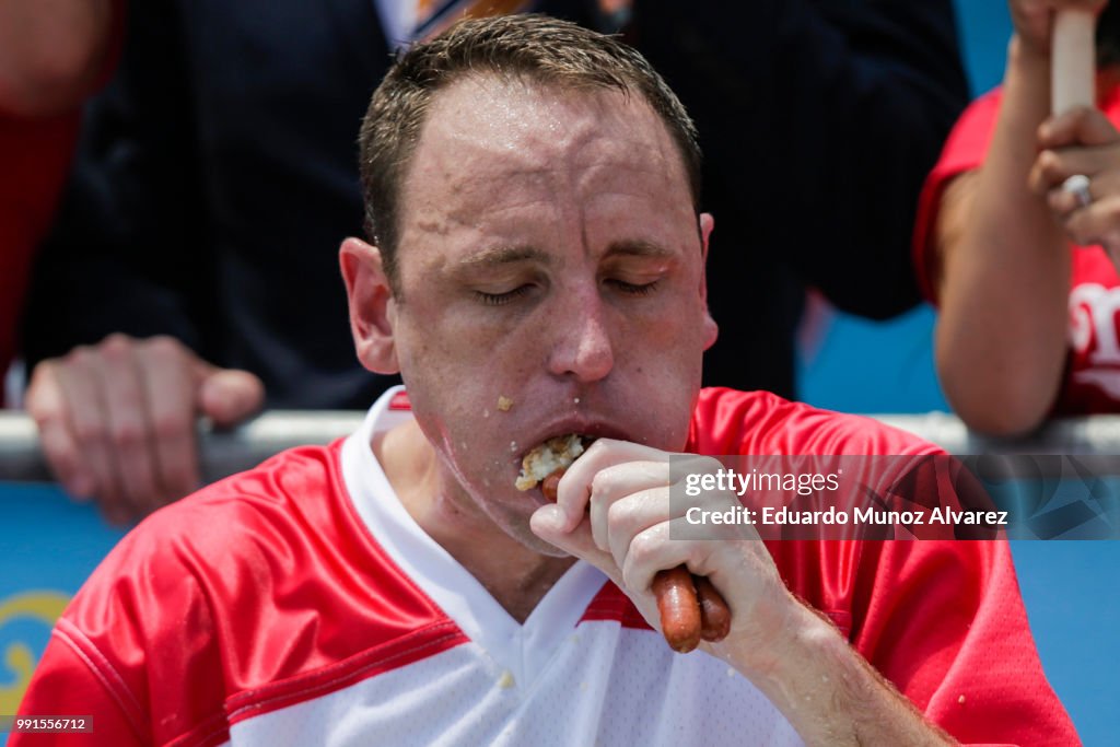 Competitive Eaters Gorge At Annual Nathan's Hot Dog Eating Contest