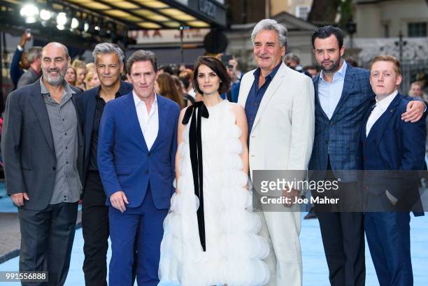 Oliver Parker, Robert Graves, Rob Brydon, Charlotte Riley, Jim Carter, Daniel Mays and Thomas Turgoose attend the 'Swimming With Men' UK Premiere at...