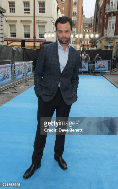 Daniel Mays attends the UK Premiere of "Swimming With Men' at The Curzon Mayfair on July 4, 2018 in London, England.