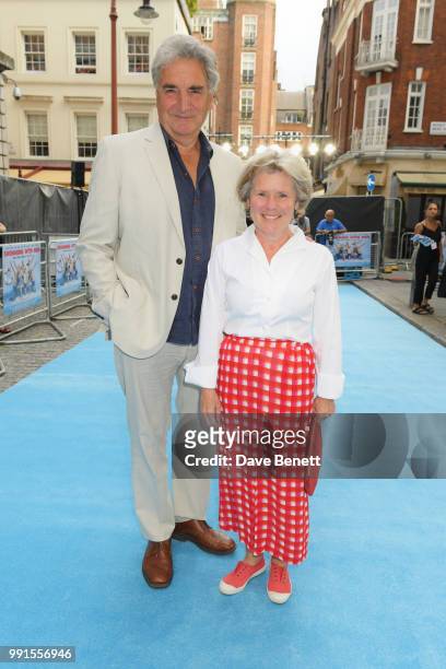 Jim Carter and Imelda Staunton attend the UK Premiere of "Swimming With Men' at The Curzon Mayfair on July 4, 2018 in London, England.