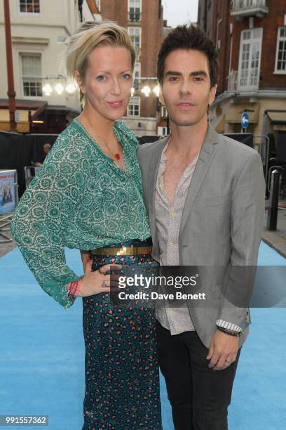 Jakki Healy and Kelly Jones attend the UK Premiere of "Swimming With Men' at The Curzon Mayfair on July 4, 2018 in London, England.