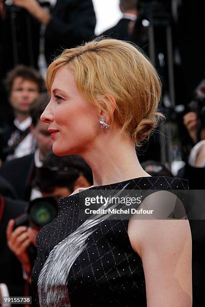 Cate Blanchett attend the 'Robin Hood' Premiere at the Palais des Festivals during the 63rd Annual Cannes Film Festival on May 12, 2010 in Cannes,...