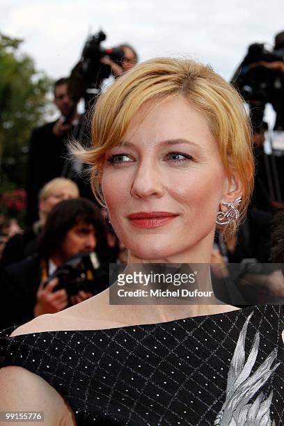 Cate Blanchett attend the 'Robin Hood' Premiere at the Palais des Festivals during the 63rd Annual Cannes Film Festival on May 12, 2010 in Cannes,...