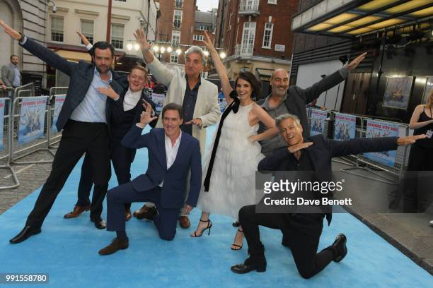 Daniel Mays, Thomas Turgoose, Rob Brydon, Jim Carter, Charlotte Riley, Oliver Parker and Rupert Graves attend the UK Premiere of "Swimming With Men'...