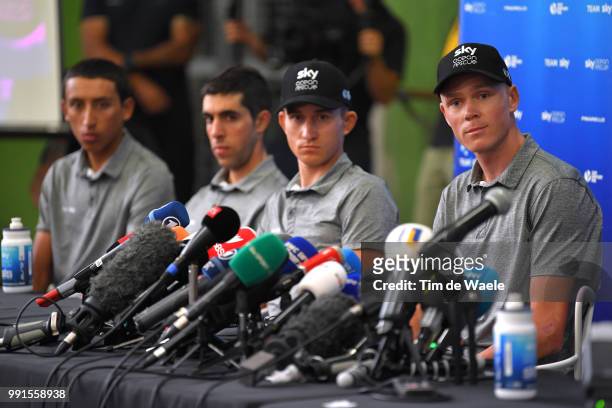 Christopher Froome of Great Britain / Michal Kwiatkowski of Poland / Jonathan Castroviejo Nicolas of Spain / Egan Arley Bernal Gomez of Colombia and...