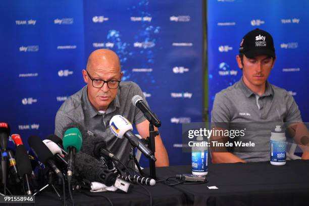 Dave Brailsford of Great Britain Team Manager Team SKY / Geraint Thomas of Great Britain and Team Sky / during the 105th Tour de France 2018, Team...