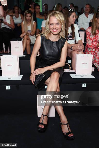 Nova Meierhenrich attends the Riani show during the Berlin Fashion Week Spring/Summer 2019 at ewerk on July 4, 2018 in Berlin, Germany.