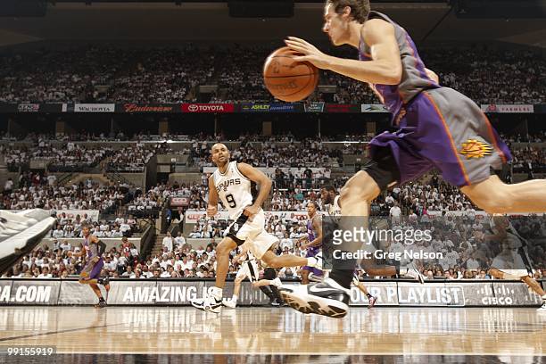 Playoffs: San Antonio Spurs Tony Parker in action vs Phoenix Suns Goran Dragic . Game 3. San Antonio, TX 5/7/2010 CREDIT: Greg Nelson