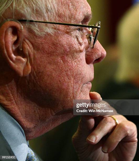 Retired NASA astronaut Neil Armstrong, commander of the Apollo 11 mission and the first man to walk on the moon, testifies on Capitol Hill May 12,...