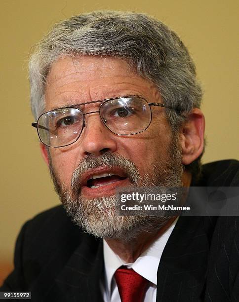 John Holdren, director of the Office of Science and Technology Policy, testifies on Capitol Hill May 12, 2010 in Washington, DC. Holdren testified...