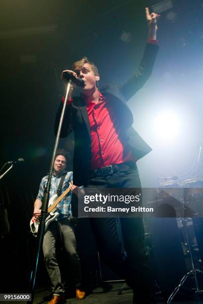 Tom Chaplin of Keane performs onstage at Fridge, Brixton, at launch of new 8 track EP on May 12, 2010 in London, England.