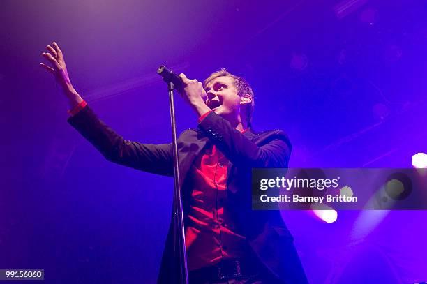 Tom Chaplin of Keane performs onstage at Fridge, Brixton, at launch of new 8 track EP on May 12, 2010 in London, England.