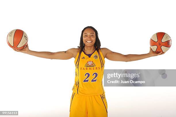 Betty Lennox of the Los Angeles Sparks poses for a portrait during WNBA Media Day on May 10, 2010 at St. Mary's Academy in Inglewood, California....